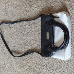 Nine West Black And White Crossbody  Purse With Handles